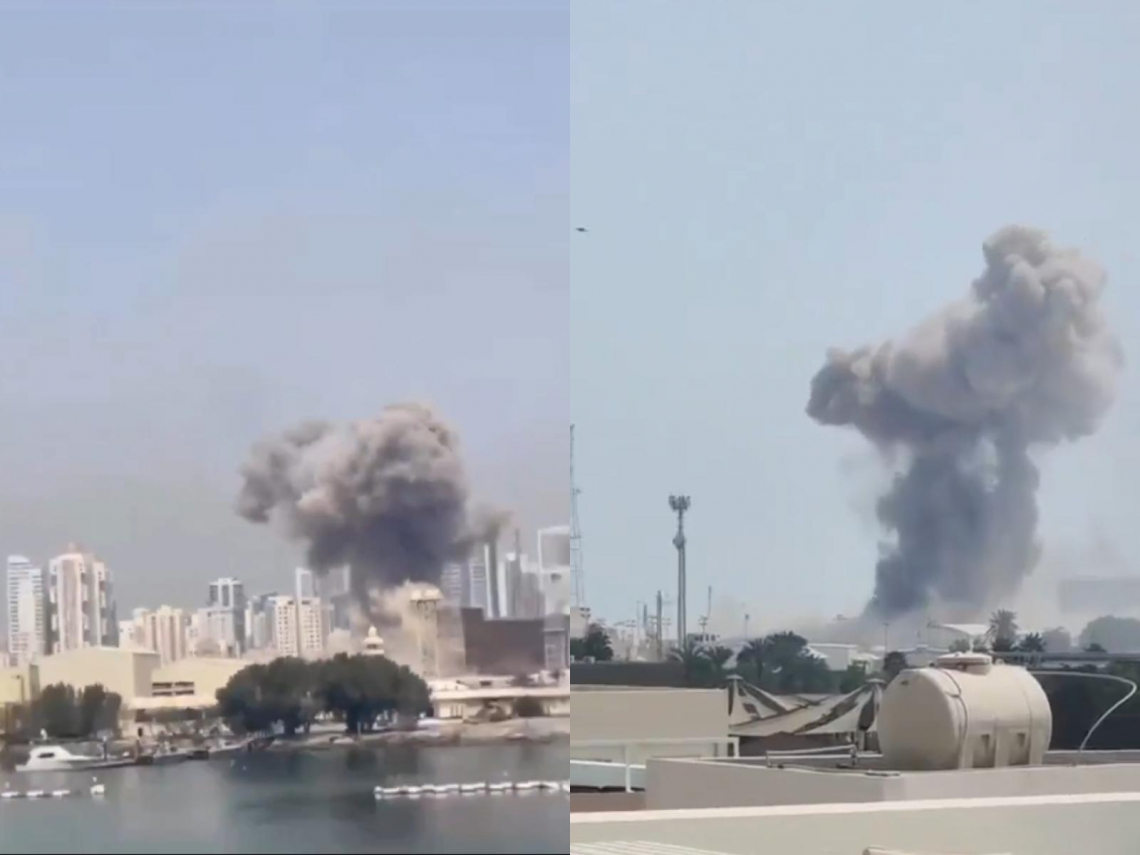 影／伊朗發動報復攻擊、空襲美軍第5艦隊基地，爆炸瞬間曝光…以媒：伊朗陸軍總司令已被擊殺